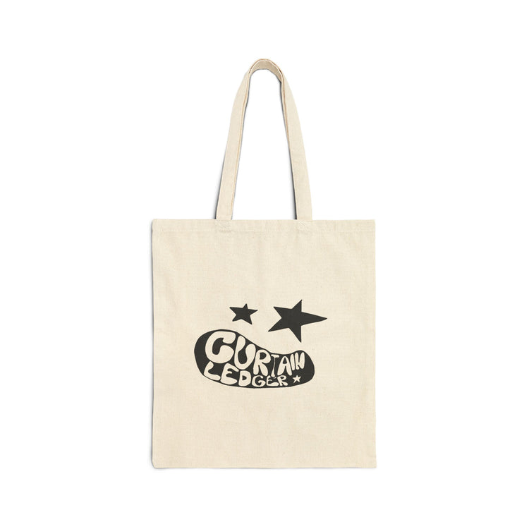 Curtain Ledger Retro Stars canvas tote bag in natural